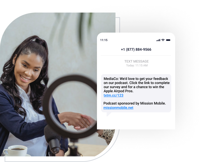 podcast listener survey using sms