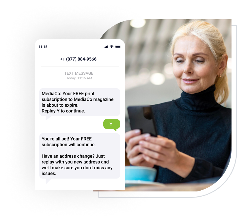 sms digital magazine delivery